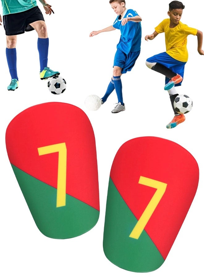Mini Football Shin Guards, 3.15x1.97in Extra Small Soccer Shin Protector Miniature Lightweight Protective Shin Pads Equipment For Man Youth Adults Women Kids Boys Girls - Image 1